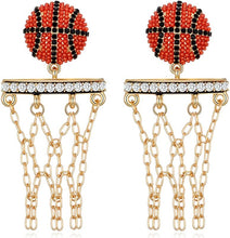 将图片加载到图库查看器，Football Basketball Baseball Dangle Earrings For Women