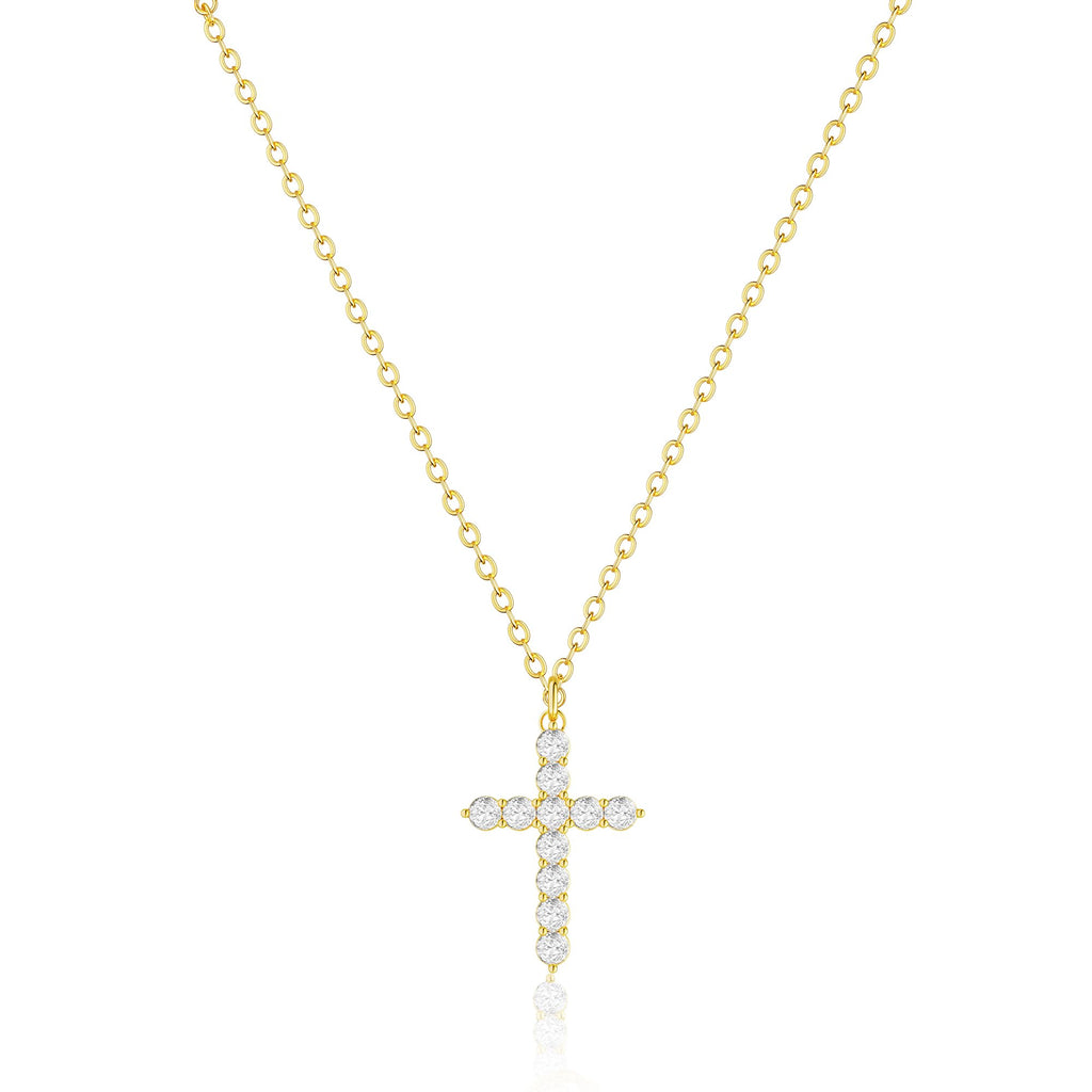 Gold Cross Necklace For Women, Sterling Silver – view 11