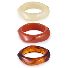 Load image into Gallery viewer, 3 PCS Acrylic Resin Bracelet For Women Trendy Chunky Bangle