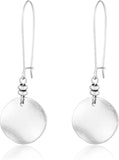 Burnt Gold And Silver Round Disc Dangle Earrings For Women