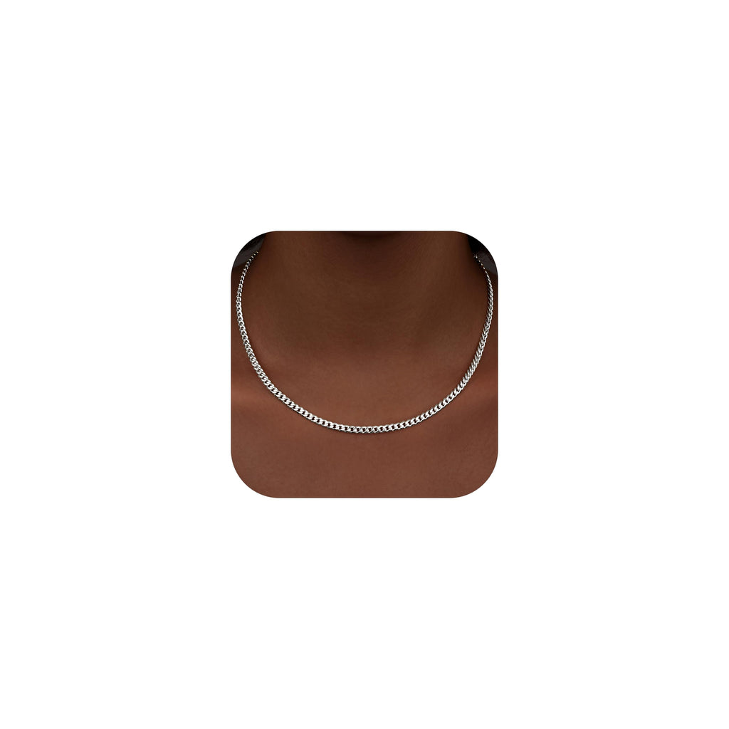 Cuban Link Chain Necklace for Women, Stainless Steel – view 25