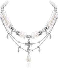 将图片加载到图库查看器，Goth Cross Necklace For Women