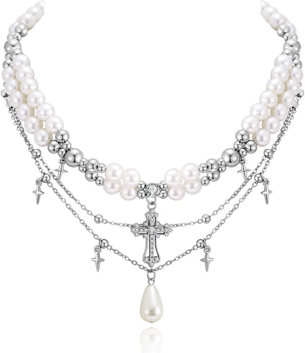 Goth Cross Necklace For Women