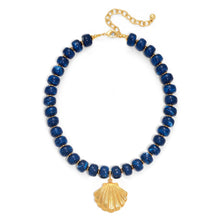 Load image into Gallery viewer, Colorful Beaded Shell Necklace Gold Seashell Pendant – view 12