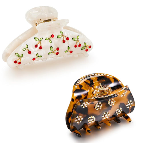 Cherry And Tortoise hair Clips