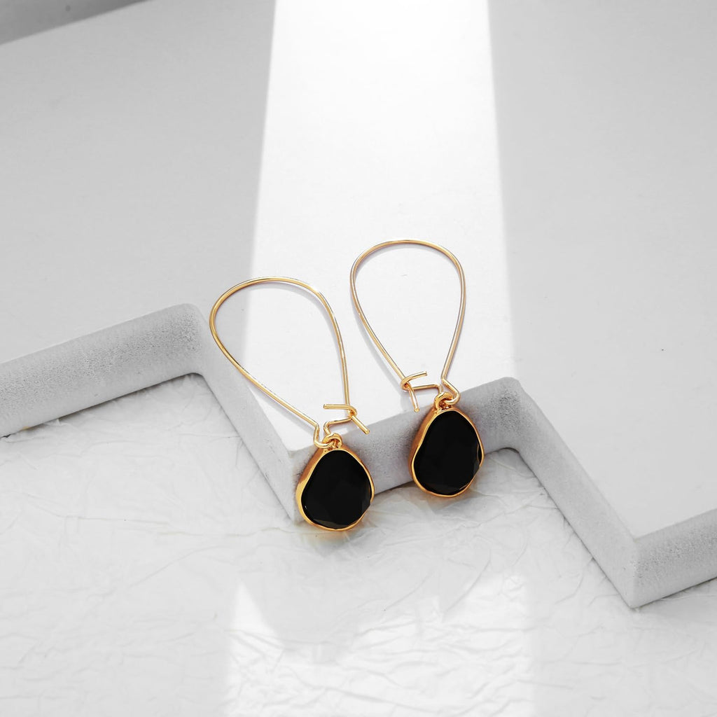 Gold Teardrop Dangle Earrings For Women, Hypoallergenic