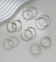 Load image into Gallery viewer, 36 Pairs Gold Hoop Earrings Set for Women, Chunky Gold Earrings Multipack, Trendy Silver Hoop Earring Pack Jewelry