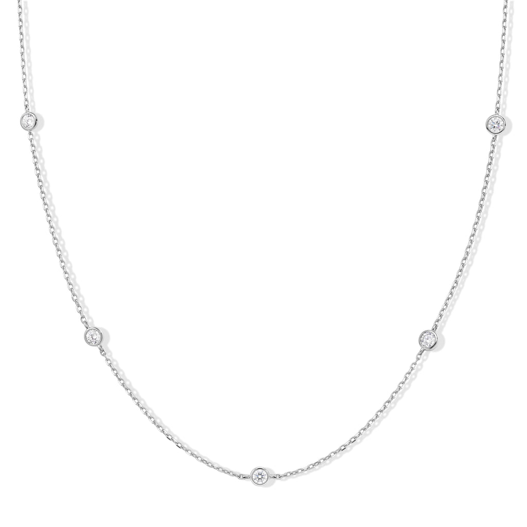 Dainty Gold Silver Necklaces for Women Non Tarnish 14K Gold Plated Cute Station Choker Diamond Clover Pearl Turquoise Beaded Cross Bow Necklace Simple Trendy Layering Chain Link Jewelry Birthday Wedding Party Gifts for Women