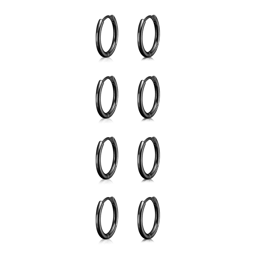 Small Gold Huggie Hoop Earrings Set for Women Men, Hypoallergenic 14K Gold Plated Hoop Earring Cartilage – view 19
