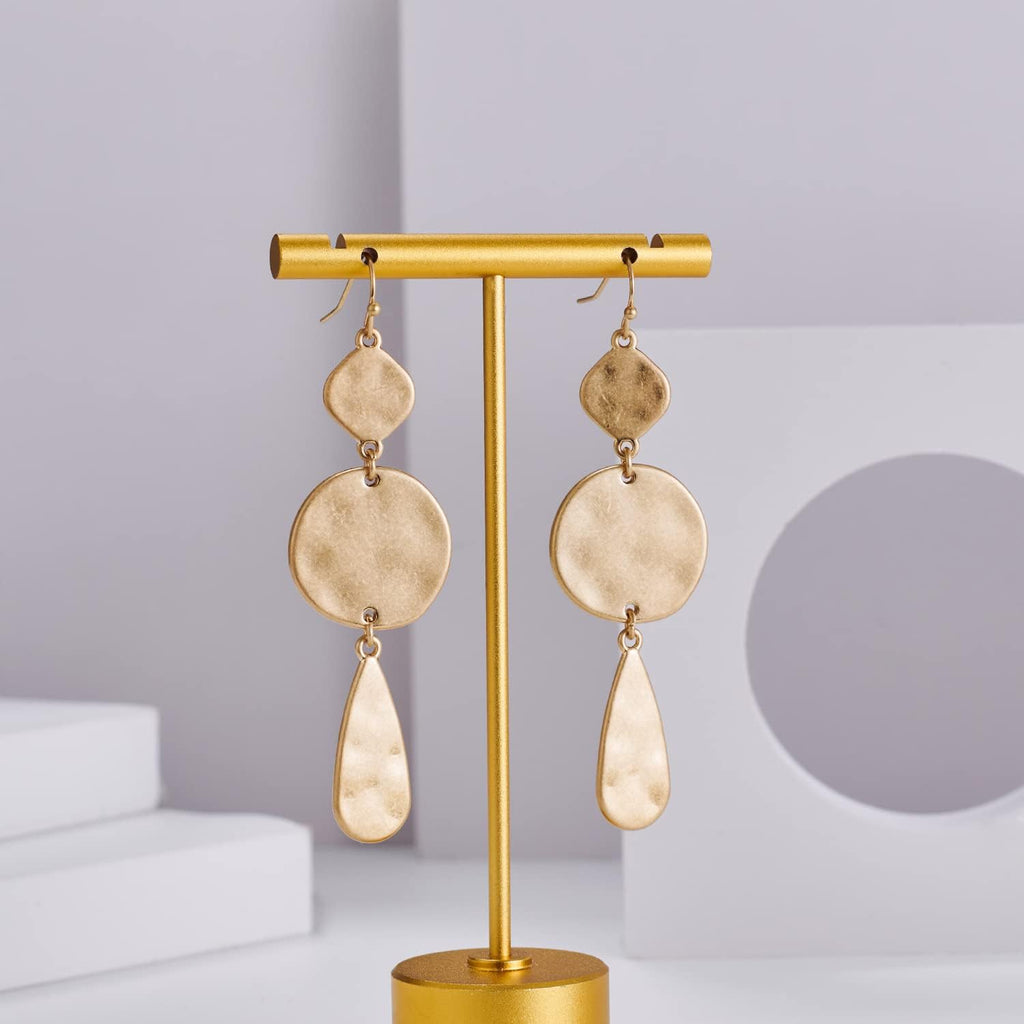Burnt Gold Boho Earrings For Women – view 4