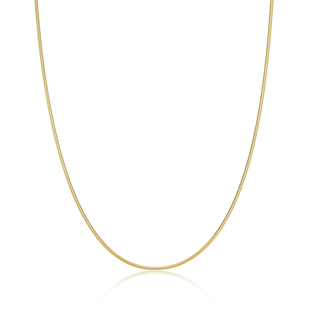 14K Gold Plated Herringbone Necklaces for Women, Non-Tarnish