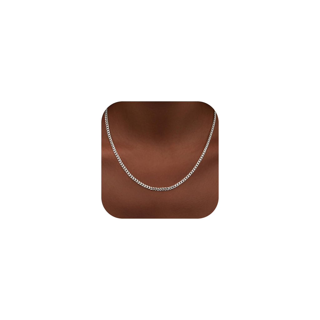 Cuban Link Chain Necklace for Women, Stainless Steel – view 26