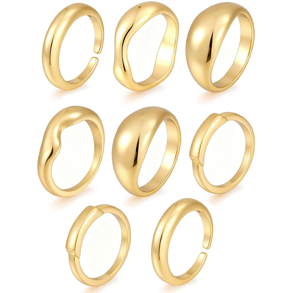 Gold Stackable Rings — 18K Plated, Build Your Stack