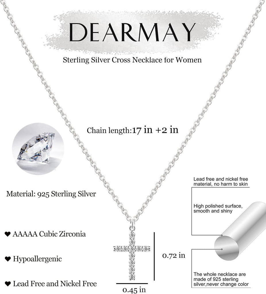 Gold Cross Necklace For Women, Sterling Silver – view 5