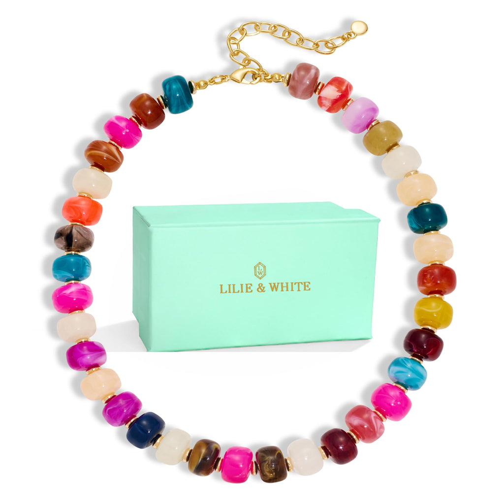 Resin Chunky Beaded Necklace for Women – view 24