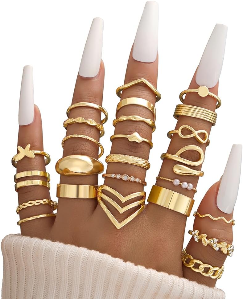 25 Pcs Gold Rings & 3 Pcs Gold Bangles