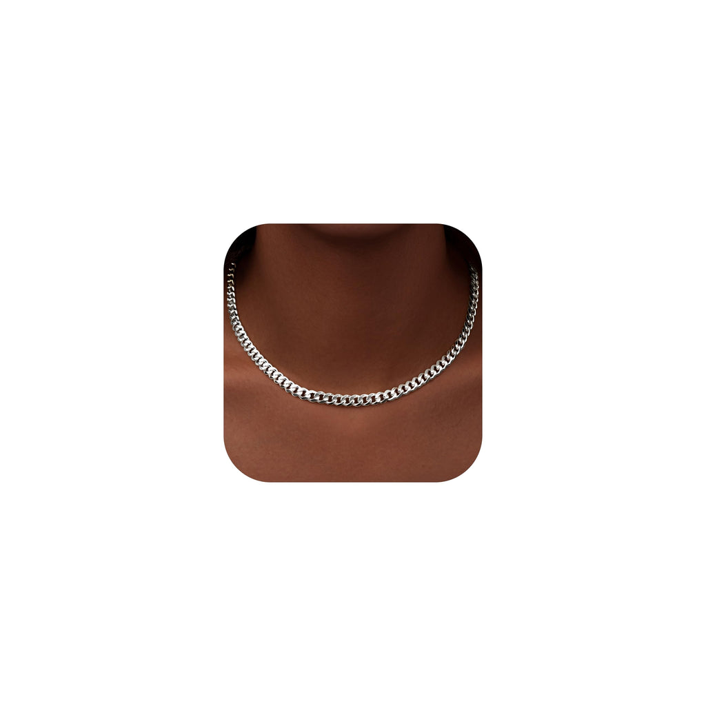 Cuban Link Chain Necklace for Women, Stainless Steel – view 27