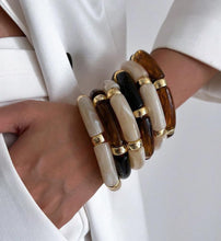 Load image into Gallery viewer, 6pcs Brown Acrylic Bangles – view 3