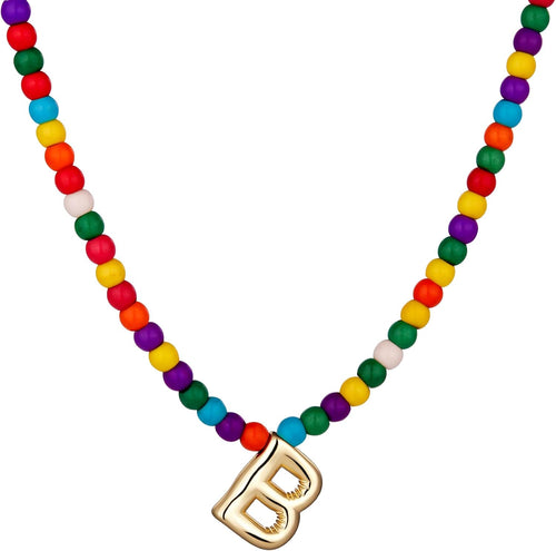Bubble B Initial Gold Necklaces for Women Trendy