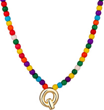 将图片加载到图库查看器，Bubble Q Initial Gold Necklaces for Women Trendy
