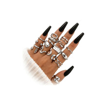 Load image into Gallery viewer, Chunky Stacking Rings — 16 Piece Set, Gold or Silver