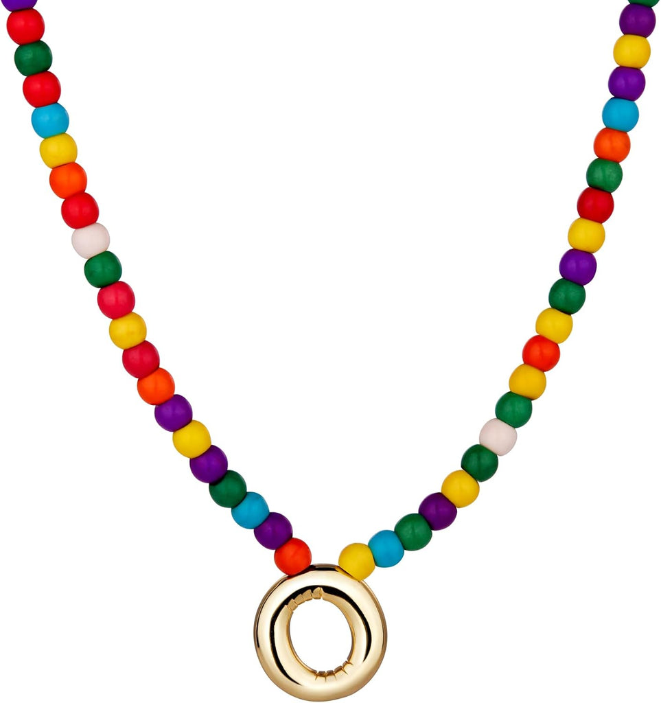 Bubble O Initial Gold Necklaces for Women Trendy