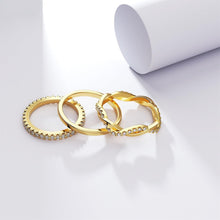 Load image into Gallery viewer, 14K Gold Plated Stackable Rings Set for Women – view 6