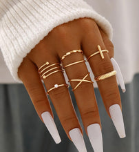 将图片加载到图库查看器，25 Pcs Gold Rings Set for Women, Thin Stackable Knuckle Finger Midi Rings, Simple Stacking Cute Ring Pack Trendy Stuff Jewelry Gift