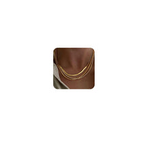 Load image into Gallery viewer, 14K Gold Plated Herringbone Necklaces for Women, Non-Tarnish
