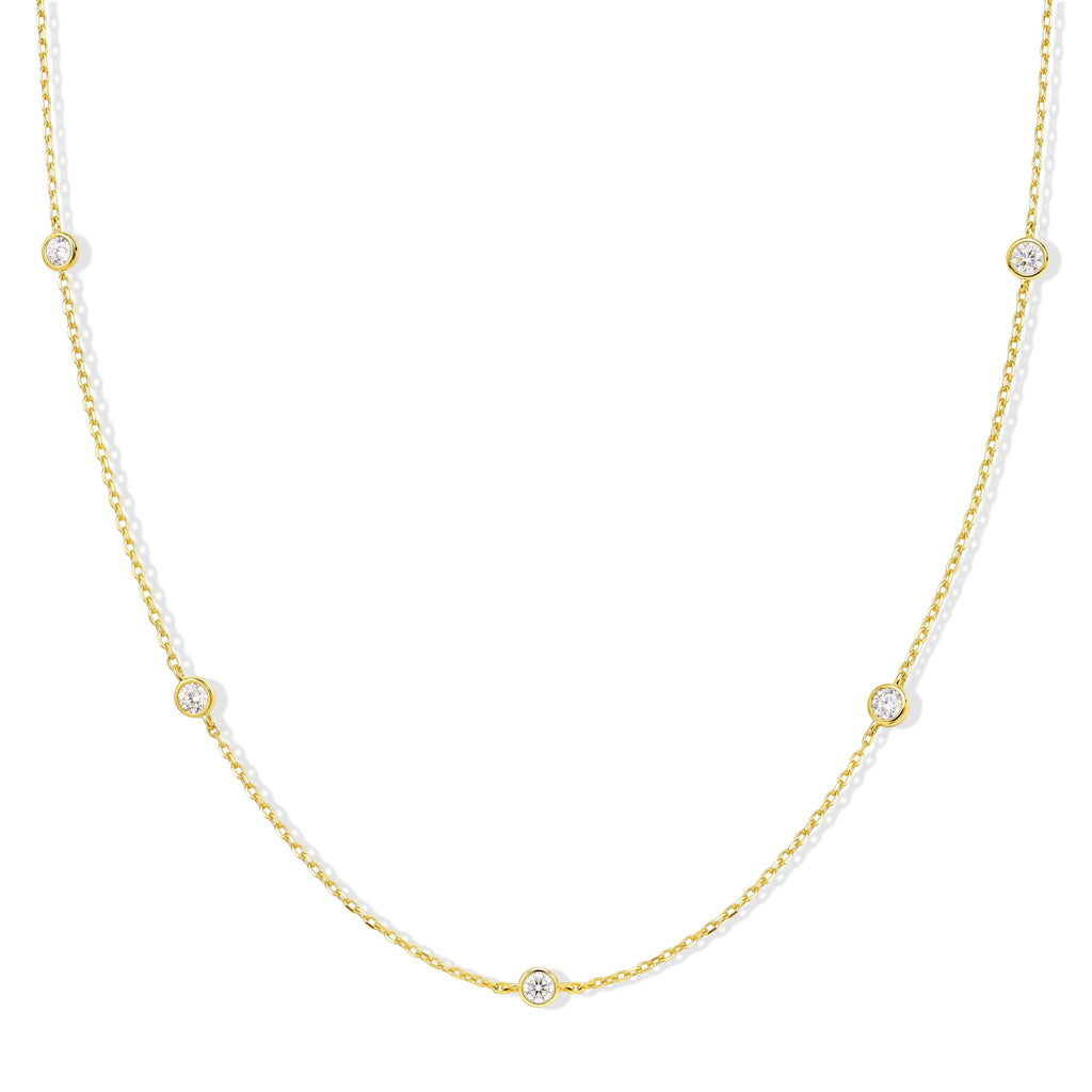 Dainty Gold Silver Necklaces for Women Non Tarnish 14K Gold Plated Cute Station Choker Diamond Clover Pearl Turquoise Beaded Cross Bow Necklace Simple Trendy Layering Chain Link Jewelry Birthday Wedding Party Gifts for Women