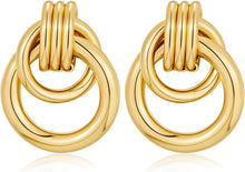 Load image into Gallery viewer, Two Tone Dangle Earrings – view 3