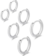 Load image into Gallery viewer, Small Gold Huggie Hoop Earrings Set for Women Men, Hypoallergenic 14K Gold Plated Hoop Earring Cartilage – view 13