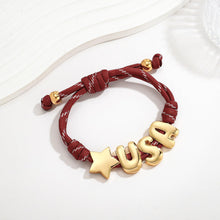 将图片加载到图库查看器，250 Anniversary USA Bracelet for Women with Inital 4th of July – view 4