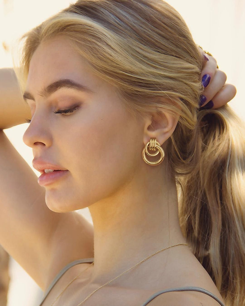 Two Tone Dangle Earrings – view 5