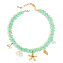 Load image into Gallery viewer, Colorful Beaded Shell Necklace Gold Seashell Pendant – view 17