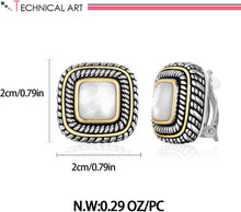 将图片加载到图库查看器，Antique Gold Clip On Hoop Earrings for Women