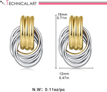 Load image into Gallery viewer, Gold Chain Dangle Earrings, Hypoallergenic