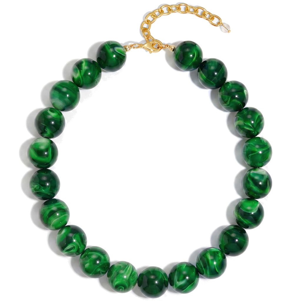 Colorful Chunky Bead Necklaces For Women – view 17
