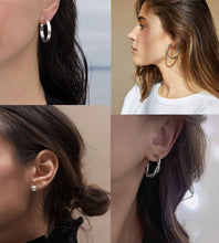 Load image into Gallery viewer, 36 Pairs Gold Hoop Earrings Set for Women, Chunky Gold Earrings Multipack, Trendy Silver Hoop Earring Pack Jewelry
