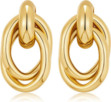 Load image into Gallery viewer, TWo Tone Earrings