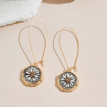 Load image into Gallery viewer, Gold And Silver Earrings for Women Chic Vintage Flower Dangle – view 5