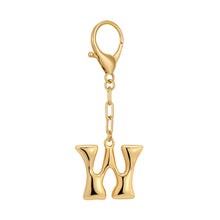 将图片加载到图库查看器，Gold Bubble Initial Keychain For Women