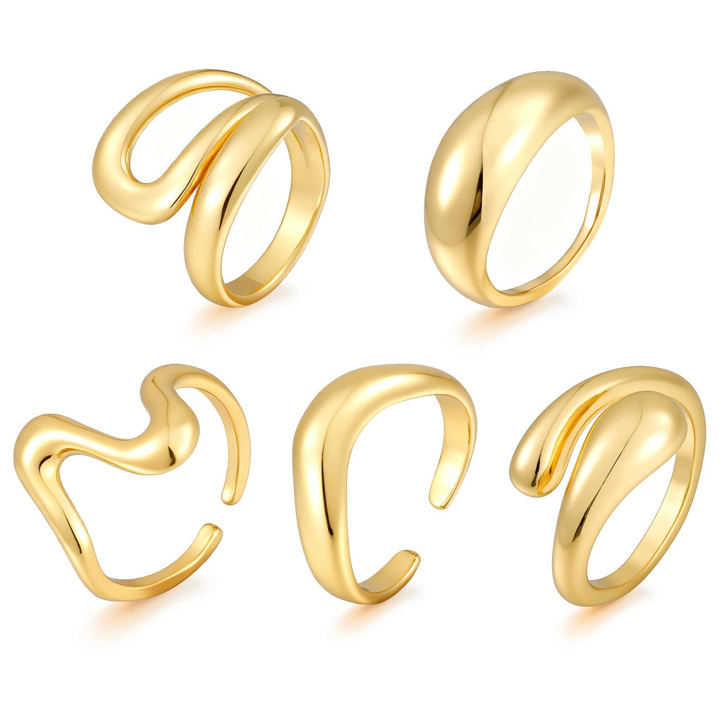 Gold Stackable Rings — 18K Plated, Build Your Stack