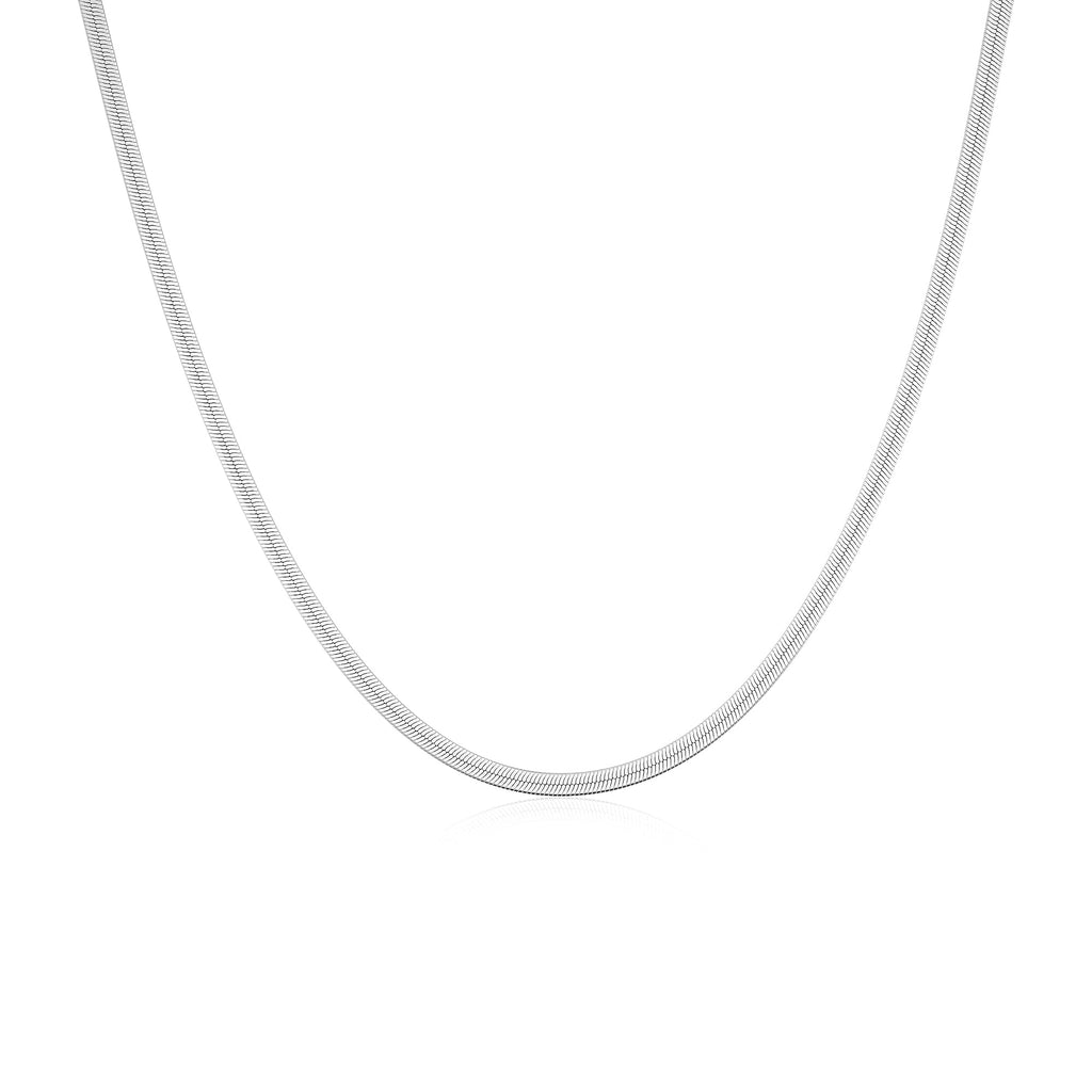 14K Gold Plated Herringbone Necklaces for Women, Non-Tarnish