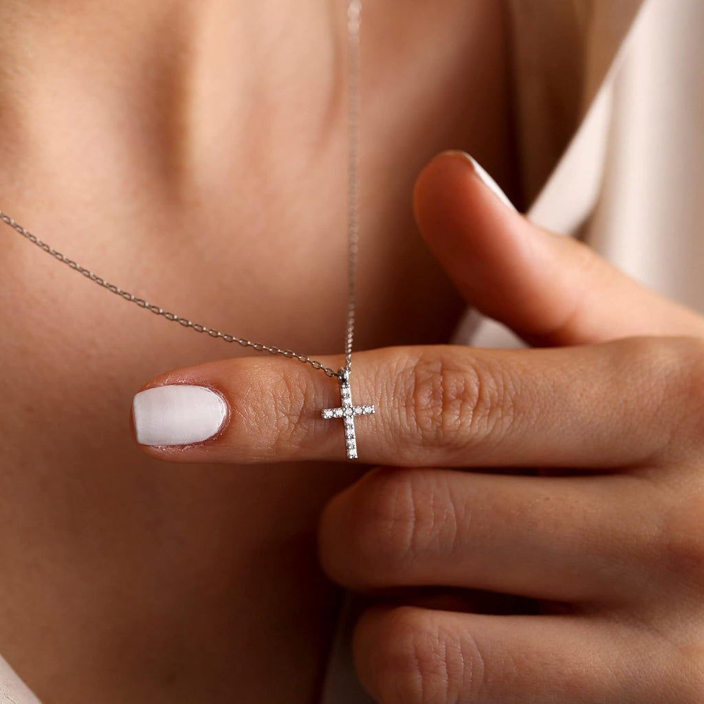 Gold Cross Necklace For Women, Sterling Silver – view 4