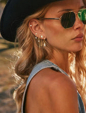 Load image into Gallery viewer, Gold Chain Earrings for Women, 14k Gold Plated Drop Dangle Earrings Stack, Trendy Cubic Zirconia Huggie Hoop Earring, Hypoallergenic Cartilage Earrings for Multiple Piercing Fashion Jewelry
