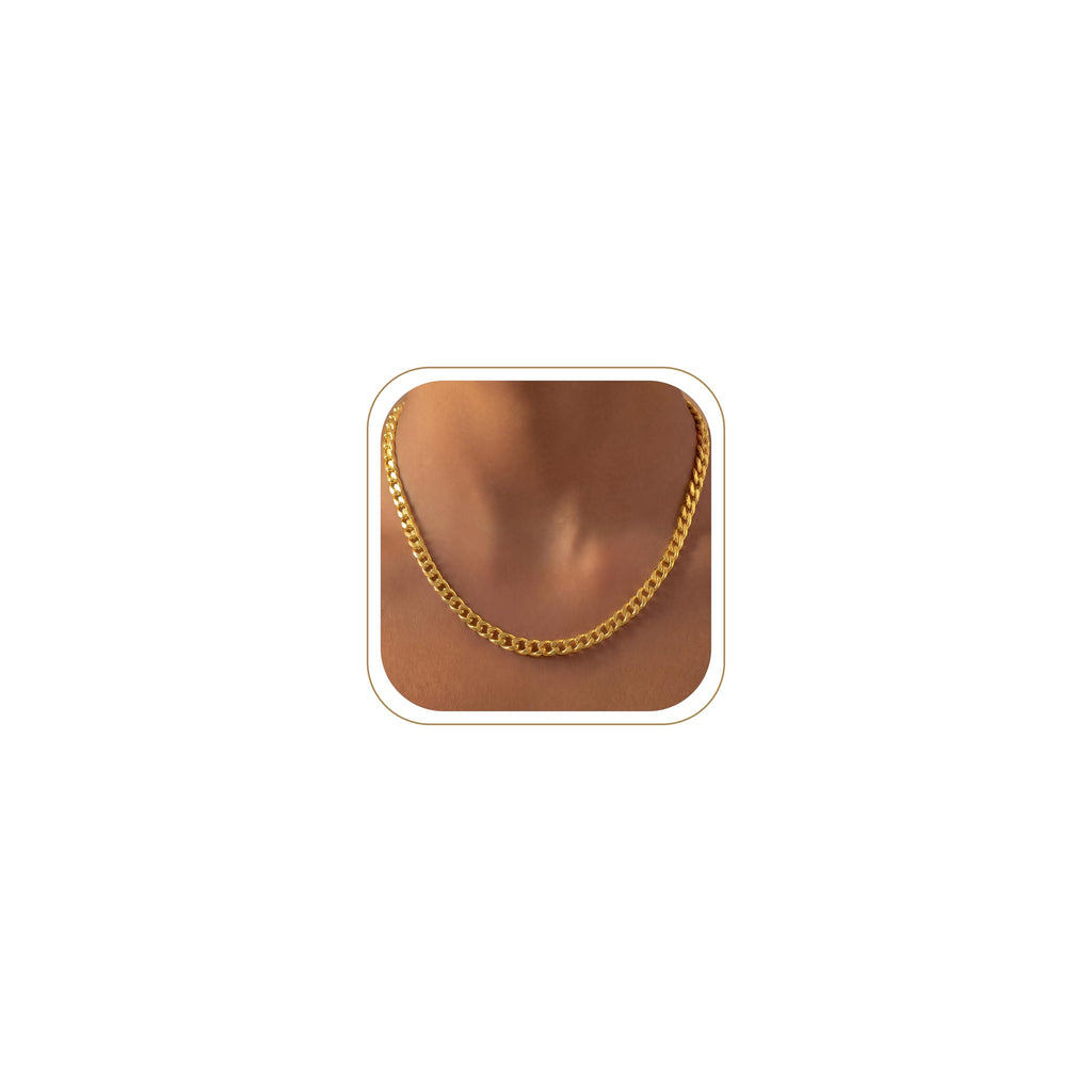 Cuban Link Chain Necklace for Women, Stainless Steel – view 13