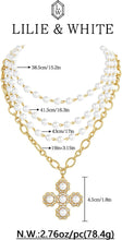 Load image into Gallery viewer, Gothic Gold Cross For Women Pearl Layered Necklaces – view 6