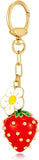 Strawberry Gold Bag Charm Keychain For Women