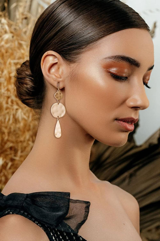 Burnt Gold Boho Earrings For Women – alternate view